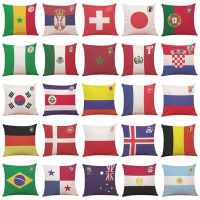 Football World Cup Pillow Cover Nation Flag Sofa Square Cushion Cover Throw Pillow Case Cushion Fans Gift Home Decor 32 Styles YFA 237