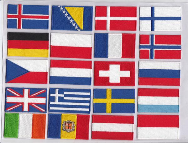 various countries in the world flag patch embroidery patches free shipping Random delivery low price made in china repair clothes patch