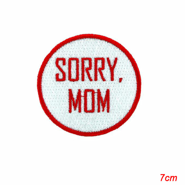 Logo sorry MOM Designs Iron On Patch Rock Band Heavy Metal Logo Music Embroidered for fashipn cloths