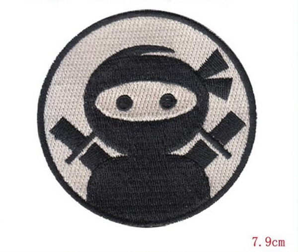 Hot Selling ! Punk Rock Personality japanese love Ninja Iron on 7.9CM Cloth Decoration embroidery patch