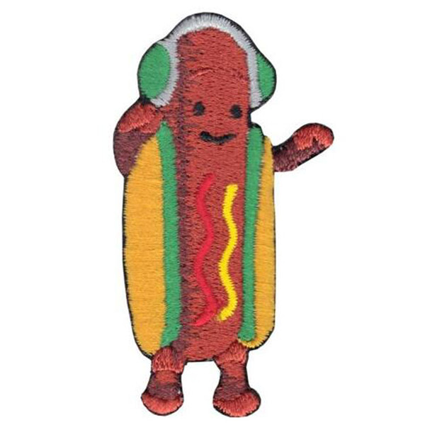 Iron On Food hotdog cartoon Patches Applications For Boy Girl Clothes Applique Embroidered Patch For Backpack DIY clothes trouser