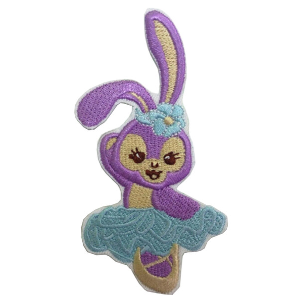 new product Cartoon Bunny Embroidered Patches for Clothing Iron Sewing Applique Clothes Badge Stickers Jeans DIY Decoration Patches