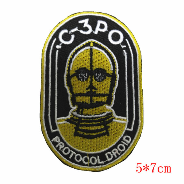 C-3PO protocol droid character fan embroidered iron on patch fabric applique decoration DIY Accessory Sewing Supplies