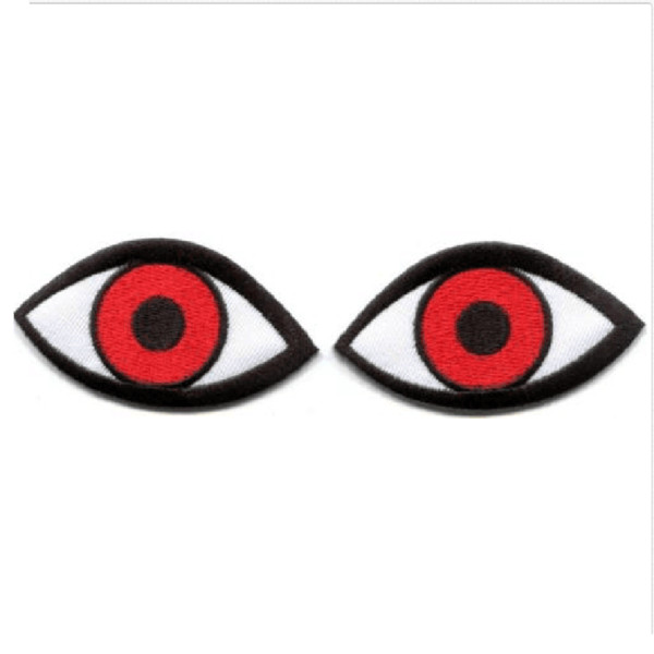 Red Cat's Eye Tattoo Wicca Occult Goth patches for clothing badges stripe on clothes iron on patches Embroidred Applique