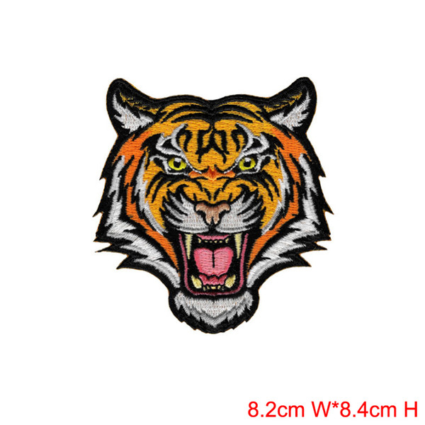 BENGAL TIGER iron-on PATCH embroidered ROARING WILD ANIMAL SOUVENIR APPLIQUE new Cartoon Minioned Clothes hats Patches