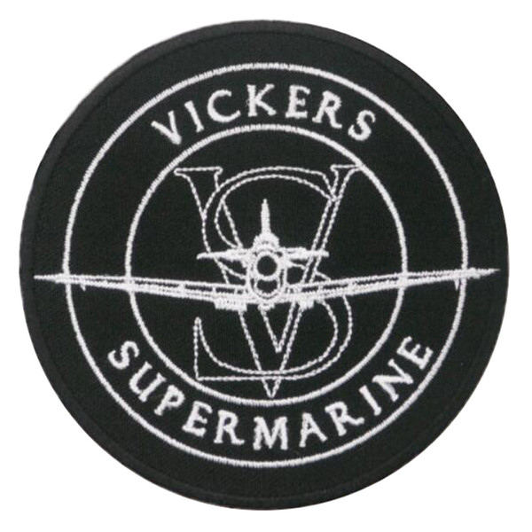 VICKERS SUPERMARINE SPITFIRE Aircraft Company Logo Embroidered Iron-On Patch cowboy patch can be repair clothes patch