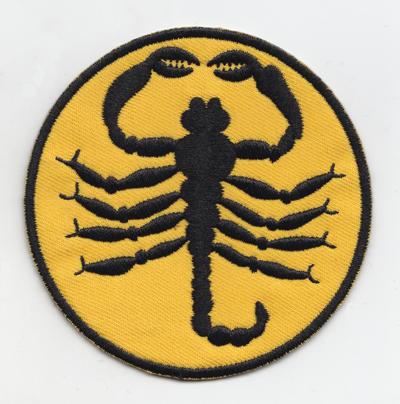 chrysophoron scorpion personality embroidery patch logo patch with a circle Iron on twill 10pcs/lot low price customized