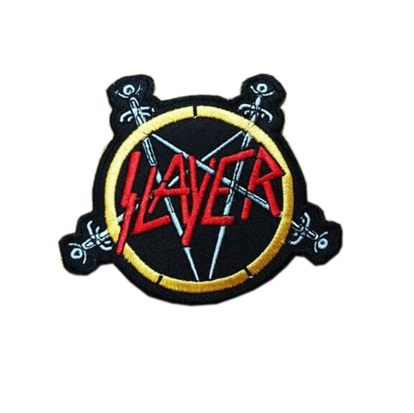 SLAYER ROCK BAND HEAVY METAL LOGO MUSIC SEW EMBROIDERY IRON ON PATCH BADGE applique, holes, patterns