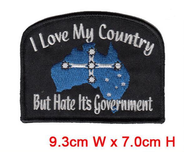 Australia's special mark professional computer embroidery patch promotion free shipping hot cut Iron on garment & bag accept customised