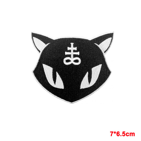 NEW ARRIVE Killstar Gothic Goth Lucipurr Iron SEW On Embroidered Patch Evil Cat Kitten DIY Apparel Accessories