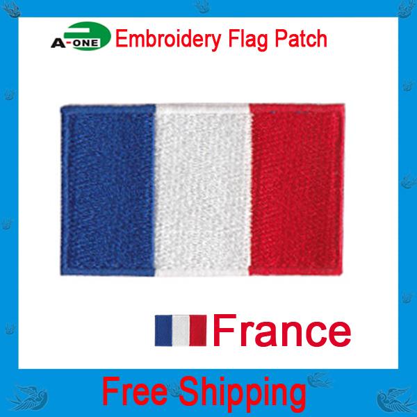 New 10PCS Sewing Craft france Flag Patches For Clothes Embroidered Iron Sew Badges Applique Jeans Jacket Bag Decor