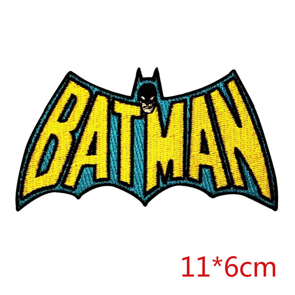 BATMAN batwing logo retro classic TV-show Marvel superhero embroidery iron-on patch fabric applique decoration DIY Stripes