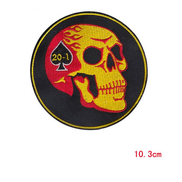 Perfect SKULL Embroidered iron on Patches Custom Design Logo fabric applique decoration WholeSale patches for repair clothes patch