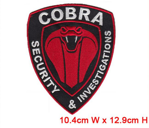 cobra security investigations patch Red & Black Cobra Movie Iron Sew On Embroidered Patch Fashion Clothing, personalized patch order welcome