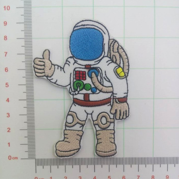 Best seller Cosmonaut Astronaut Spaceman with equipment Embroidered applique iron on patch for clothing free shipping