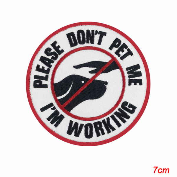 Don't PET ME letters PATCH iron on embroidered NORSE MYTHOLOGY NORWAY RED Stickers Appliques custom patch