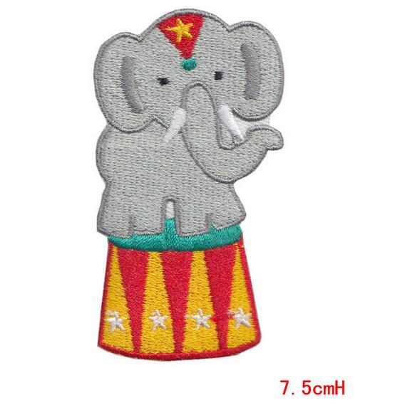 Free shipping Animal Elephant embroidery Iron On patch 10pcs/lot Stickers Appliques for Jacket Jeans Clothing Badge