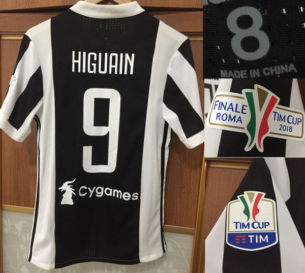 2018 Match Worn Player Issue Finale Tim Cup Higuain Dybala Mandzukic Pjanic Chiellini Coppa Italia Soccer Fabric and Sewing