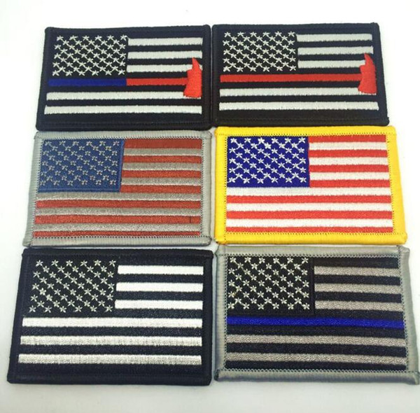 8*5CM Embroidered American Flag Patches Army Badge US Flag Patch 3D Tactical Military USA Patches National Flag Badge