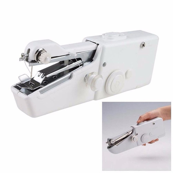 Portable Electric Mini Stitch Sew Machine Needlework Handheld Sewing Machine Travel Cordless Clothes Fabrics Sewing Machines