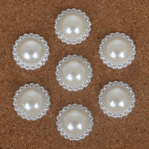 High Quality Multi-size Handcraft White ABS Imitation Pearls Flower Beads for DIY Jewelry Craft Making