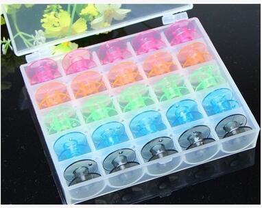 25pcs Plastic Empty Bobbins Case For Singer Sewing Machine