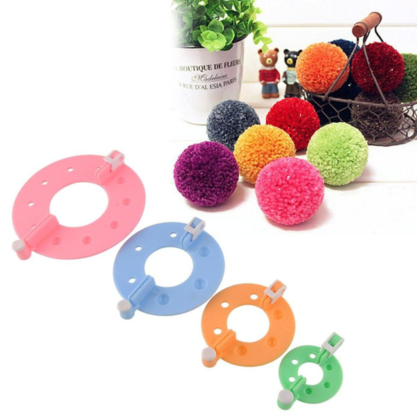 1Set 4 Sizes Pom Pom Maker Fluff Ball Weaver Needle Knitting Wool Tool Yarn Kit Free Shipping, dandys