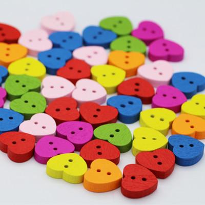 Hot cartoon colorful wooden Buttons for crafts DIY heart animal letter sewing supply scrapbooking accessories decorativos mixed color