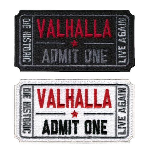 Ticket to Valhalla Morale Military Tactical Vikings Mad Max Patch Army Tactical Badge Embroidered Badges Fabric Armband Stickers