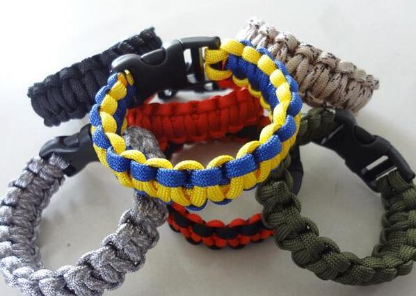 Top Selling New 120 colors you pick Self-rescue Paracord Parachute Cord Bracelets Survival Camping Travel Kit