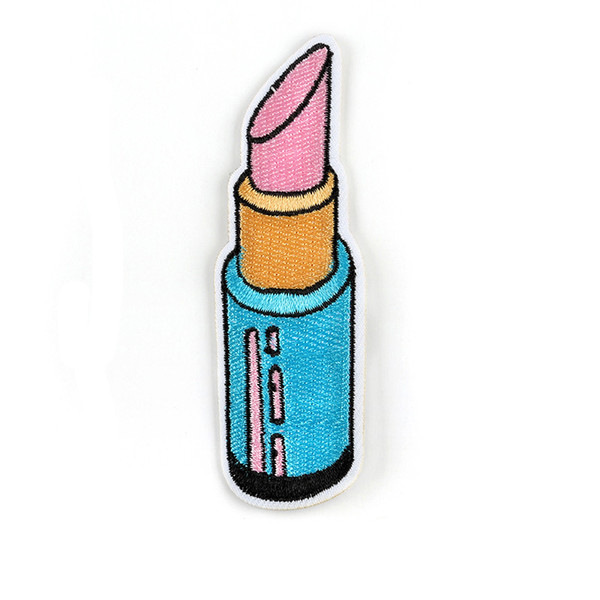 Lipstick Lady Favor Embroidery Patches Sew Iron On Applique Repair DIY Badge Patch For Kids Clothes Jacket Bag Garment