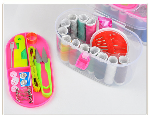 Free shipment JI-148 Home portable sewing box Hand stitch sewing kit mending kit 10 sets