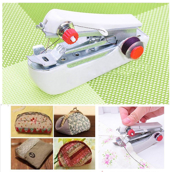 Durable Tools Mini Sewing Machine Hand Handy Stitch DIY Random Color Home Clothing Tool Accessories 11*7*4cm