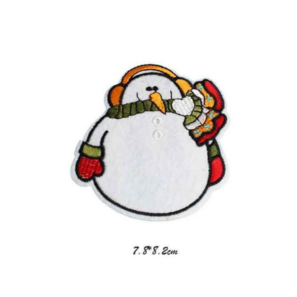 Cute Embroidery Sew On Iron On Patch Christmas Badge Fabric Patches Bag Clothes Applique Craft Transfer