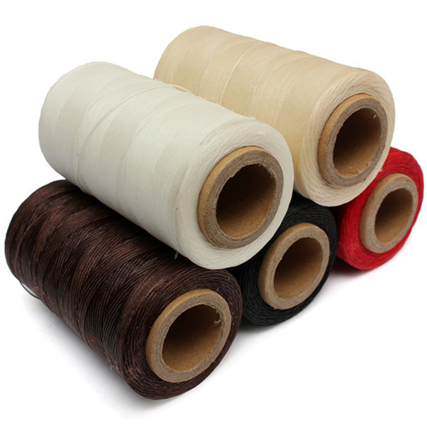 High Quality Durable 240 Meters 1mm 150D Leather Waxed Thread Cord for DIY Handicraft Tool Hand Stitching Thread Color Random