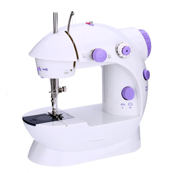 H16669 US PLUG Mini Household Purple Electric Sewing Machine 2 Speed Adjustment with Light Foot Pedal Maquina De Coser Electrica