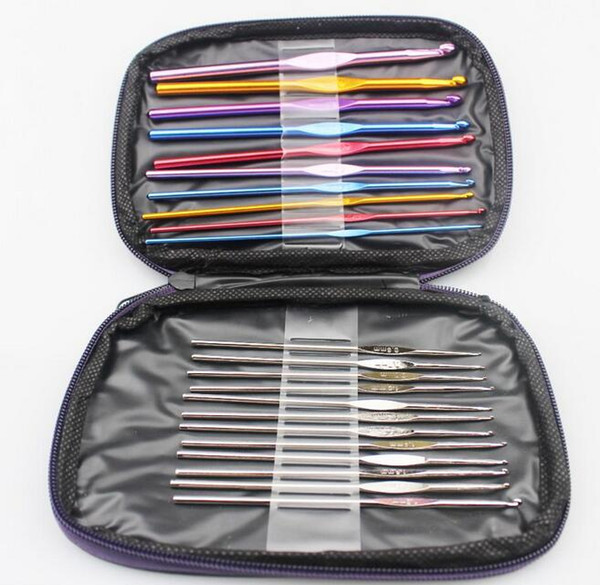 2019 Hot sales top quality 1 Set 22Pcs Multicolour Aluminum Crochet Hook Knitting Kit Needles Set Weave Craft Yarn Stitches With bag