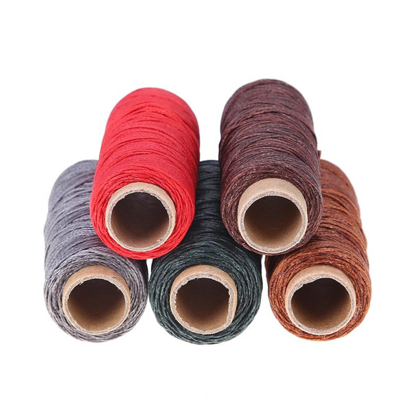 150D 50m/Roll Wax Line DIY Handmade Wear-Proof Leather Flat Waxed Sewing Thread Hand Stitching Sewing Craft Tools