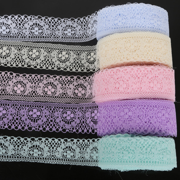 10Yards/lot Muti Options 40mm Width Lace Ribbons DIY Embroidered Net Lace Trim Ribbon Fabric For Sewing Handcraft Decorations