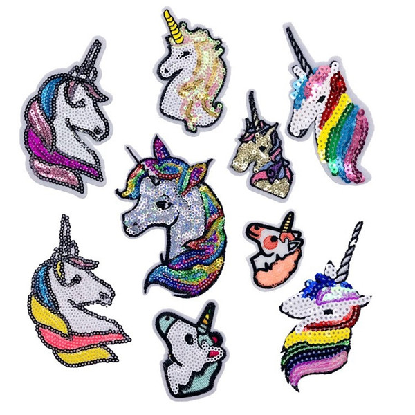 Unicorn Shape Patch Cartoon Exquisite Portable Cute Patches Embroidery Colorful Fashion Cloth Paste Decor Flexible Multi Function 1hc jj