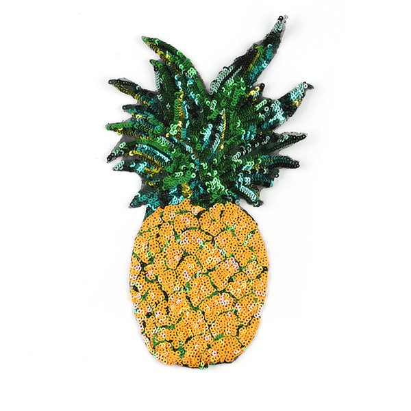 Fruit Pineapple Sequins Patches Appliques Sew Iron On Patch for T Shirt Home Textiles Bags DIY Crafts Supplies