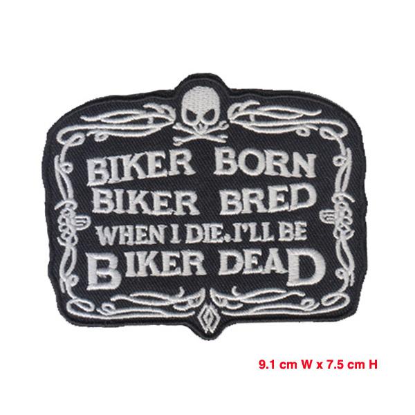 cool biker patch iron on hot cut border use in cloth hat can be custom embroidery factory in china repair clothes patch