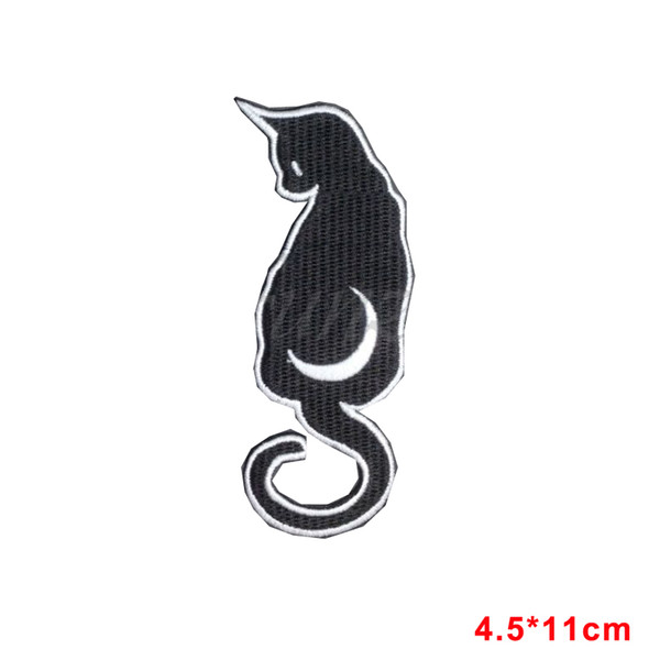 New trend patch Satanic Black Cat Moon Halloween Witchcraft Evil Sew On Patch Iron On Patches