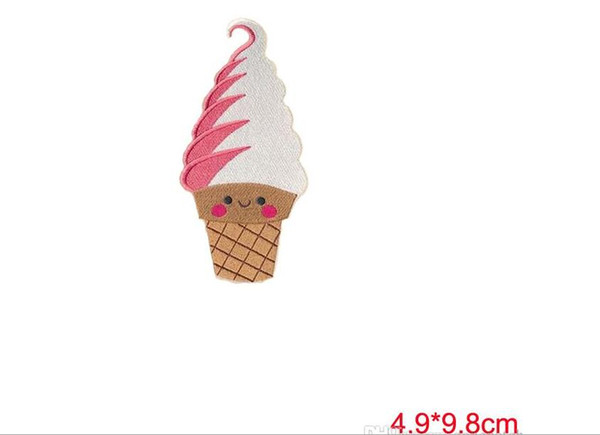 delicious Ice cream EMBROIDERED IRON ON PATCH DIY Apparel Accessories Badge Applique PatchesRein Deer Iron On Patch