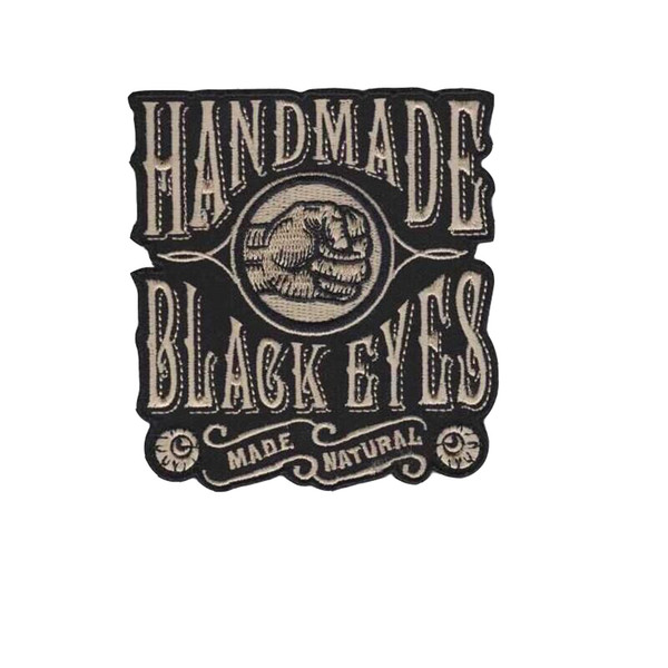 10pcs/lot Kustom Kreeps Handmade Black Eyes Iron On Patch Punk Rockabilly Embroidered with glue can sew