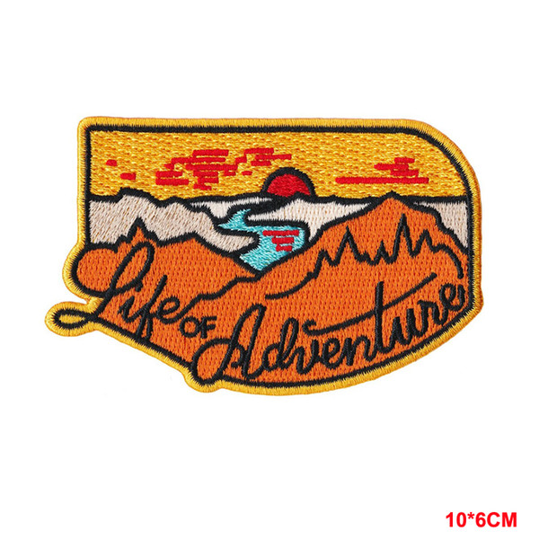 Asilda Store Life of Adventure Embroidered Sew or Iron-on Patch Stickers Apparel Accessories Appliques Badge Patches