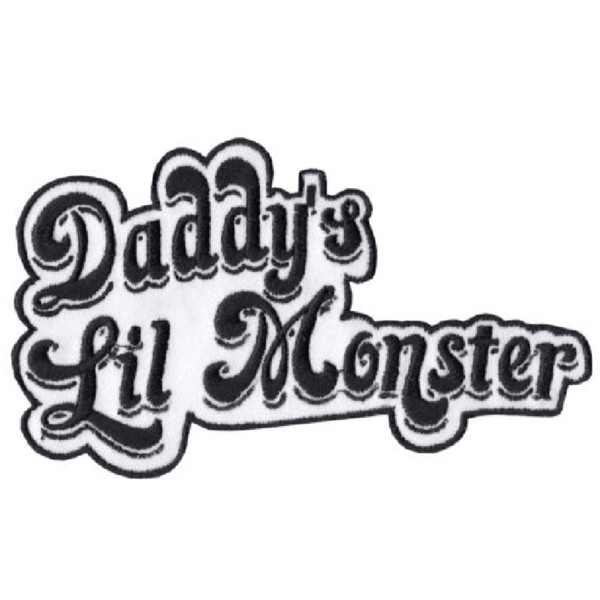 Daddy's lil monster Patches Iron On Embroidery Patches Clothes or bag or trousers adhesive exquisite embroidery