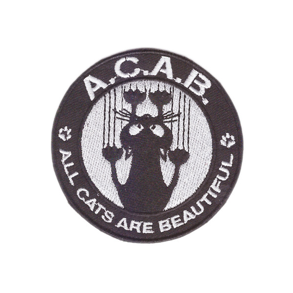 A.C.A.B Cartoon animal decorative Decal affixed cloth denim pants repair subsidies patches scrapbooking applique OUTLET STORE patch