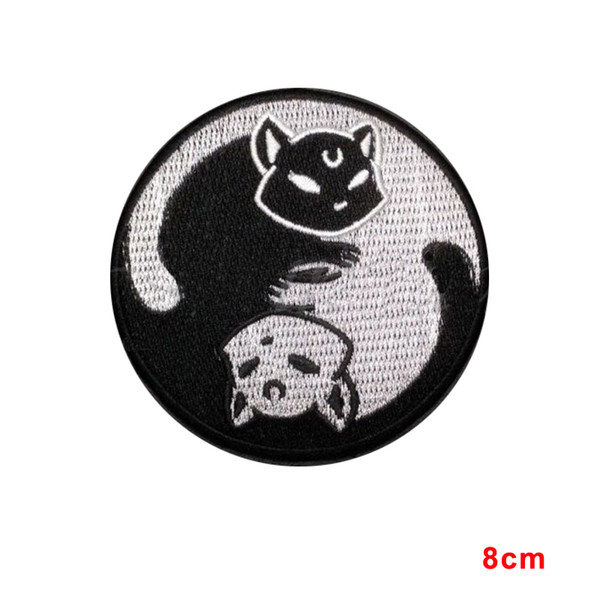 New trend patch Satanic Black Cat Moon Halloween Witchcraft Evil embroidery Sew On Iron On Patch