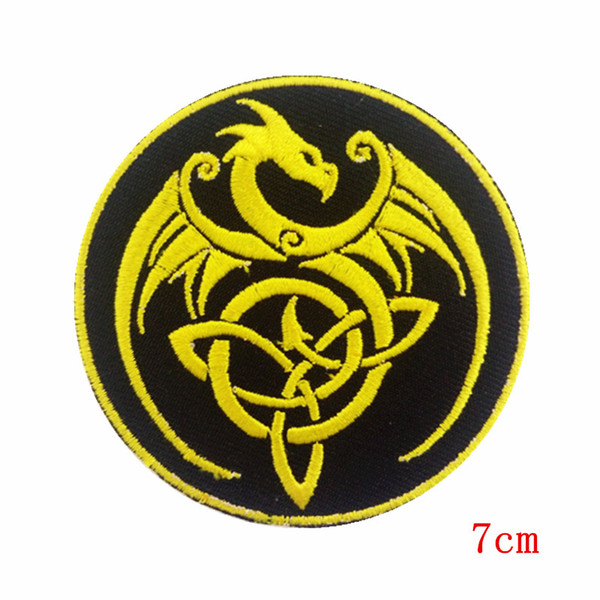 New arrival knotted golden Dragon Embroidered Iron Sew on patch Stickers Apparel Accessories for Jacket Jeans Clothing Badge